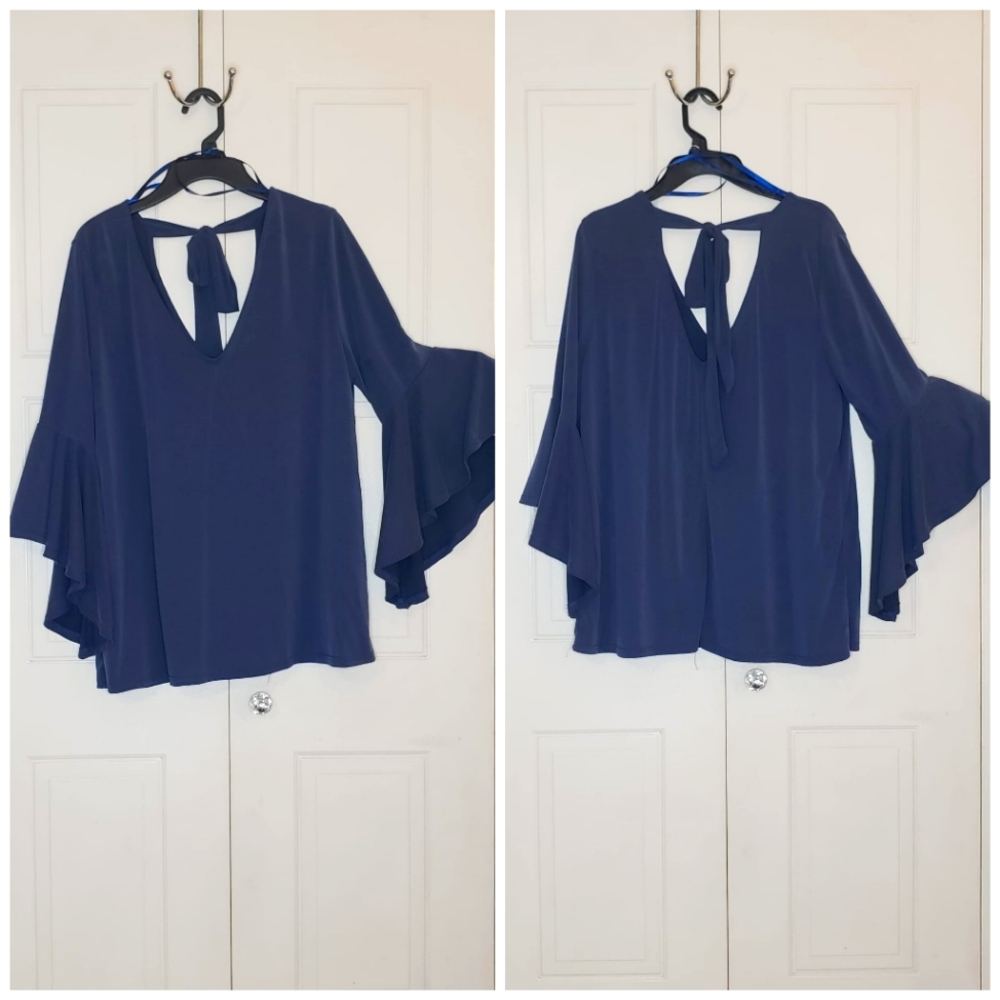 Green Envelope Los Angeles Blouse - Blue - Large